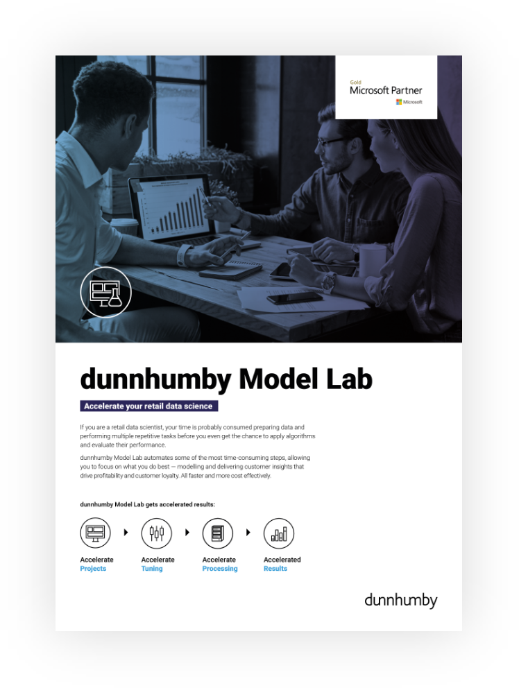 dunnhumby ModelLab Brochure - Accelerate your Retail Data Science